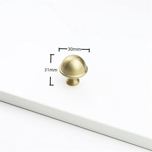 الصلبة النحاس محكم النحاس درج مقابض لقطع الأثاث خزانة باب الأجهزة 1 قطعة (009-Brass-D30mm) in Kuwait