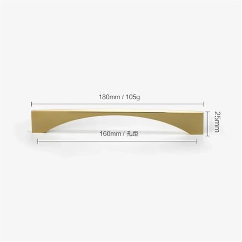 Drawer Handle Antique Bronze Golden Wine Cabinet Closet Door Furniture Hardware Zinc Alloy 1Pcs(Golden-160mm) in Saudi Arabia