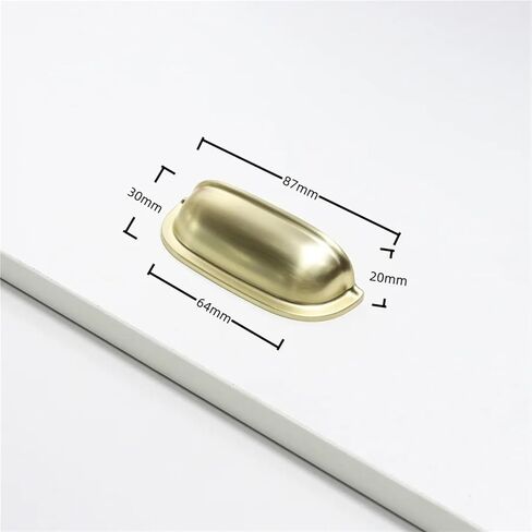 Pulls Handle Solid Zinc Alloy Semicircle Cabinet Handles Wardrobe Drawer Kitchen Furniture 1Pcs(Brushed-Copper) in Saudi Arabia
