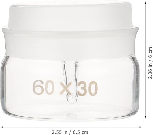 Cabilock Glass Weighing Bottles 60x30mm, 2pcs Set Borosilicate Chemistry Sampling Jars with Lids for Laboratory Weighing and Measurement in Saudi Arabia