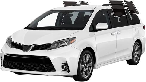 AUTOTEK Precut Windows Tint Film All Sides Cars Sun Blocking Protection Privacy Anti Shatter Glass 2 Ply Film 50% Tint Shade kit for Toyota Sienna 2011-2020 in Saudi Arabia