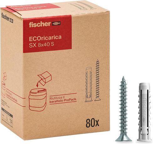 فيشر إكوريكاريكا 80 وتد SX 8 x 40 S مع برغي in Saudi Arabia