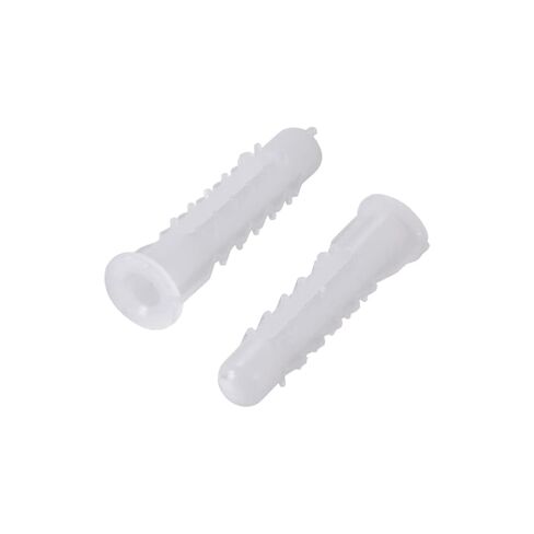 concrete tube, 100pcs 9mmx30mm Plastic Expansion Pipe Column Concrete Anchor Wall Plug White for Home Garden DIY Application in Saudi Arabia