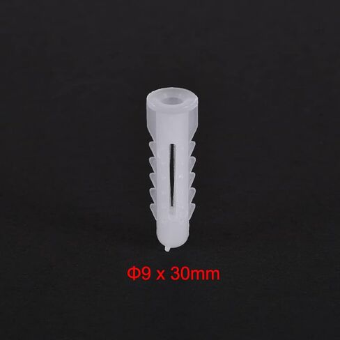 concrete tube, 100pcs 9mmx30mm Plastic Expansion Pipe Column Concrete Anchor Wall Plug White for Home Garden DIY Application in Saudi Arabia