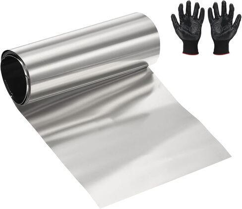 Stainless Steel Roll Metal Stainless Flashing Foil Plate, 0.08 x 100 x 1000mm (0.08mm) Thickness Fit for DIY Crafts Electrical Repair - Cylinder(1 Pack, Silver) in Saudi Arabia