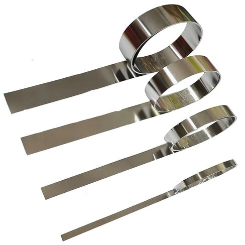 شريط من الفولاذ المقاوم للصدأ 301 عالي المرونة بطول 1 متر سميك 0.1 مم - 0.8 مم عرض شريط رقائق رقيقة 5/8/10/15/20/25/30/35/40/45/50 مم (0.2x20x1000 مم) in Kuwait