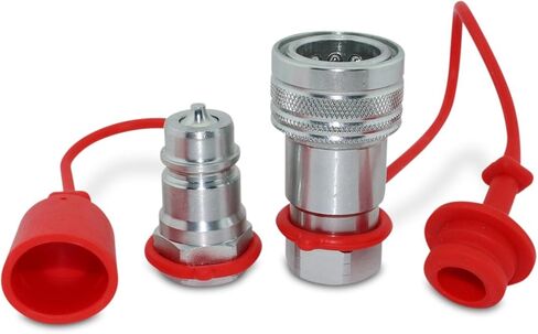 Ag ISO 5675 Hydraulic Quick Connect Tractor Couplers, (7/8"-14) O-Ring Boss, Poppet Pioneer Style w/Dust Caps in Saudi Arabia