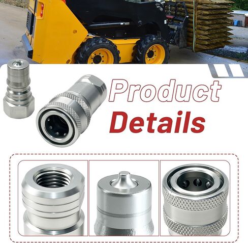 Replacement for Kubota 7J612-66323 K2581-66220 Hydraulic Quick Coupler Set, 1/4" NPT Thread, Male & Female Coupler, Fit for BX B L Series Tractors in Saudi Arabia