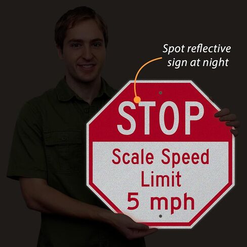 SmartSign Custom STOP Sign 18"x18" 3M Laminated EG Reflective 80 mil Aluminum, Personalized Metal Sign for Outdoor, Parking Lots, Gate, Garages, USA-Made in Saudi Arabia