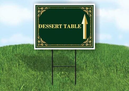 Dessert Table St. Patrick'S Day Irish Clover Fancy Gold Up Arrows A-Frame Single Sided 23x23 in. sign in Saudi Arabia