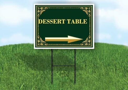 Dessert Table St. Patrick'S Day Irish Clover Fancy Gold Up Arrows A-Frame Single Sided 23x23 in. sign in Saudi Arabia