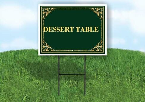 Dessert Table St. Patrick'S Day Irish Clover Fancy Gold Up Arrows A-Frame Single Sided 23x23 in. sign in Saudi Arabia