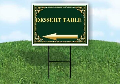 Dessert Table St. Patrick'S Day Irish Clover Fancy Gold Up Arrows A-Frame Single Sided 23x23 in. sign in Saudi Arabia