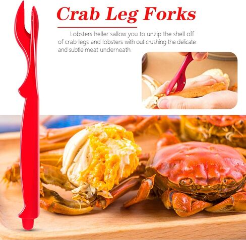 6Pcs Crab Legs Crackers - Crackers Picks Tools Set for Lobster, Crab, Crawfish, Prawns, Shrimp, Easy Opener Shellfish picks knife, Seafood Tools in Saudi Arabia