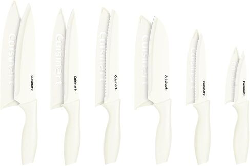 Cuisinart C55-12PCKSAM 12-Piece Ceramic Coated Stainless Steel Knives, Comes with 6-Blades and 6-Blade Guards, Color Coded to Reduce Risk of Cross Contamination, Jewel in Saudi Arabia