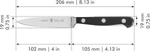 سكين التقشير الكلاسيكي الحاد مقاس 10.16 سم من HENCKELS، مصمم هندسيًا ألمانيًا على مدار أكثر من 100 عام من الإتقان، من الفولاذ المقاوم للصدأ in Kuwait