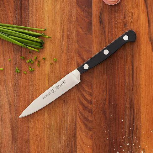 سكين التقشير الكلاسيكي الحاد مقاس 10.16 سم من HENCKELS، مصمم هندسيًا ألمانيًا على مدار أكثر من 100 عام من الإتقان، من الفولاذ المقاوم للصدأ in Kuwait