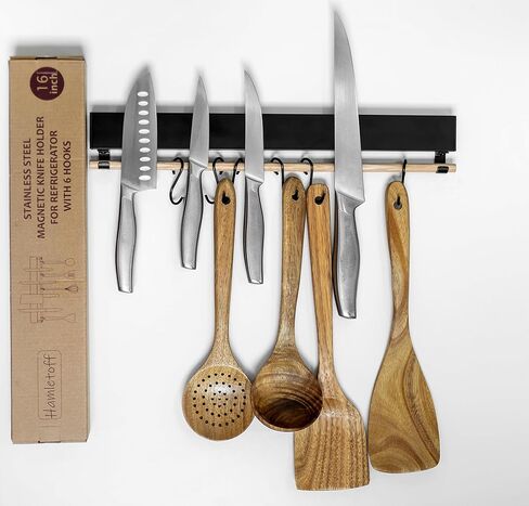 Premium Magnetic Knife Holder for Refrigerator – 16 Inch Professional Double Sided Magnetic Knife Strip for Fridge - Stainless Steel Magnetic Knife Holder for Wall Self Adhesive in Saudi Arabia