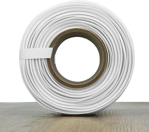 QWORK 3/4" x 330' Woven Cord Strapping Roll, Heavy Duty Polyethylene Braided Rope Strap Roll, 2500 lb Strong Break Strength 6" x 3" Core, Strength and Flexibility, White in Saudi Arabia