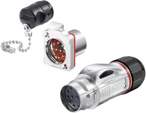 BD24 metal male and female waterproof connector automation equipment aviation and socket 12 core holes(Male plug) in Kuwait