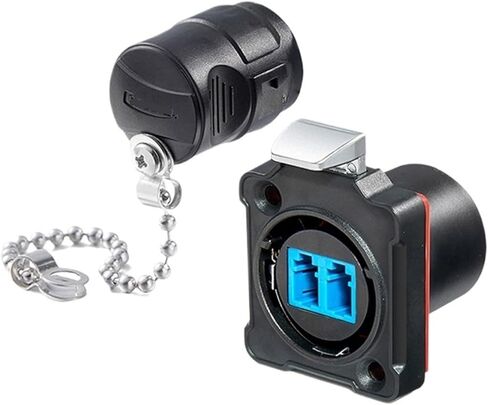 BD24 Industrial Connector IP68 Plastic Aviation Room Network LC Fiber Optic Butt Connector(Plastic plug 10 meters) in Kuwait