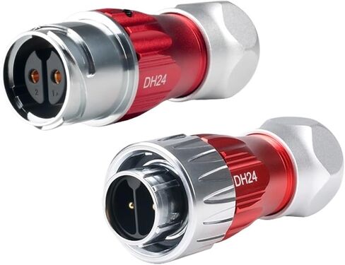 IP68 solder-free connector 2-core lock wire DH24 rear nut lock screw male and female docking aviation(Flange 25A) in Saudi Arabia