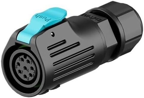 LP12 reverse soldering female 2/3/4/5/6/7/8 core LED lighting plastic waterproof connector(EW-LP12S-8P 3A) in Kuwait