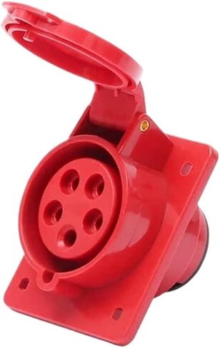 Concealed oblique socket 3 core 4 core 5 hole 16A32A waterproof aviation industry male and female docking three-phase electricity(3 core 16A inclined seat) in Saudi Arabia