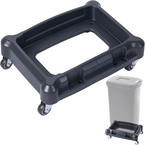 Rolling Trash Can Dolly Base with Wheels Fits 10-15 Gallon (40-60l) Rectangular Trash Can Roller Base for House Offices Warehouses Airports Commercial Environment in Saudi Arabia