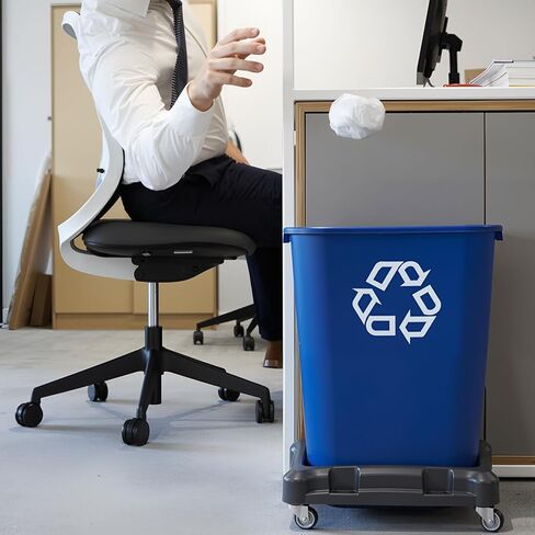 Rolling Trash Can Dolly Base with Wheels Fits 10-15 Gallon (40-60l) Rectangular Trash Can Roller Base for House Offices Warehouses Airports Commercial Environment in Saudi Arabia