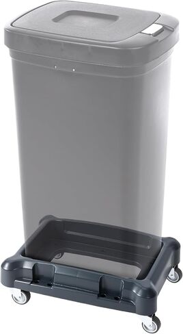 Rolling Trash Can Dolly Base with Wheels Fits 10-15 Gallon (40-60l) Rectangular Trash Can Roller Base for House Offices Warehouses Airports Commercial Environment in Saudi Arabia