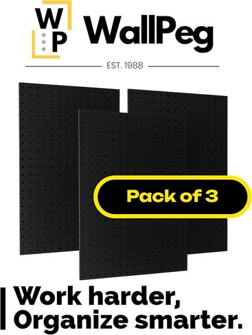 منظم حائط بيجبورد من WallPeg مقاس 60.96 سم × 111.4 سم - مجموعة (PK-312-B) ملحقات منظم لوحة الوتد لتخزين لوحة بيجبورد المرآب، وتنظيم الأدوات والحرف مع بيجبورد. الخطافات وصناديق الوتد in Kuwait