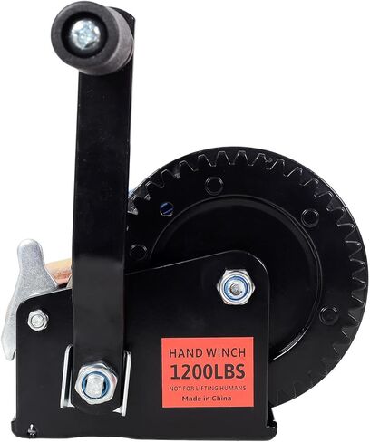 ونش يدوي 1200 رطل مع حزام أزرق بطول 19.6 قدم - ونش يدوي كرنك، سقاطة ثنائية الاتجاه، نسبة تروس 4.1:1، ونش مقطورة محمول للقارب ATV Jet Ski in Kuwait