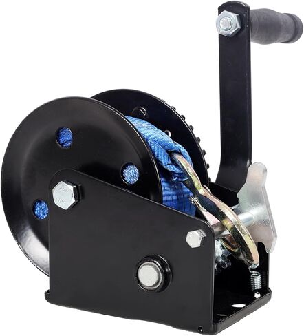 ونش يدوي 1200 رطل مع حزام أزرق بطول 19.6 قدم - ونش يدوي كرنك، سقاطة ثنائية الاتجاه، نسبة تروس 4.1:1، ونش مقطورة محمول للقارب ATV Jet Ski in Kuwait