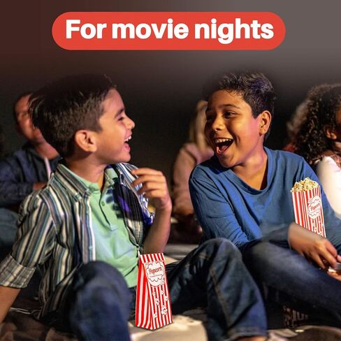 MAQIHAN 500 Popcorn Bags Flat Bottom - Small Disposable Paper Bag for Popcorn, Popped Kernels Container, Movie Night Supplies for Halloween Christmas, Carnival Games Party, Popcorn Machine Accessories in Saudi Arabia