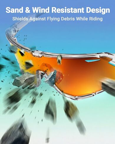 Meeloog 26g Polarized Sports Sunglasses for Men Women with 3 Lens - UV400 Sun Glasses for Running Cycling Baseball Fishing in Saudi Arabia