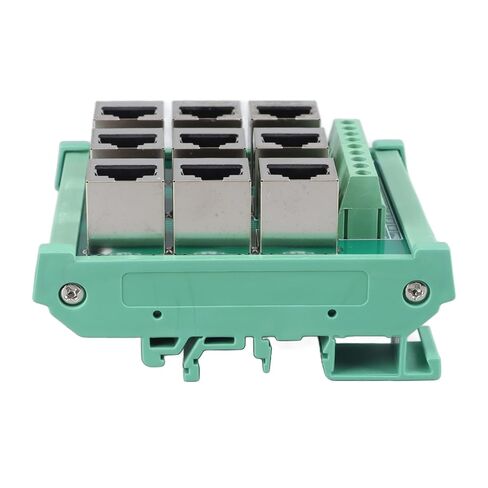 Yosoo Health Gear RJ45 9 Port Terminal Block, 8P8C Network Interface Board, 9 Way Bus Board for Stable Transmission, Compact Design for Efficient Equipment Connection in Saudi Arabia