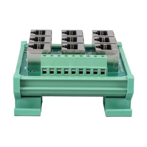 Yosoo Health Gear RJ45 9 Port Terminal Block, 8P8C Network Interface Board, 9 Way Bus Board for Stable Transmission, Compact Design for Efficient Equipment Connection in Saudi Arabia