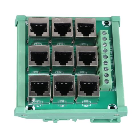 Yosoo Health Gear RJ45 9 Port Terminal Block, 8P8C Network Interface Board, 9 Way Bus Board for Stable Transmission, Compact Design for Efficient Equipment Connection in Saudi Arabia