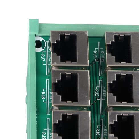 Yosoo Health Gear RJ45 9 Port Terminal Block, 8P8C Network Interface Board, 9 Way Bus Board for Stable Transmission, Compact Design for Efficient Equipment Connection in Saudi Arabia