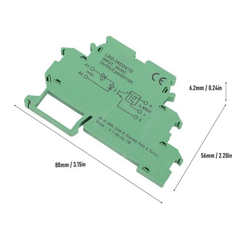 WALFRONT NO Solid State Relay Terminal Block 10A Replacement for Phoenix 2964322, Short Circuit Protection, IP20 Protection, LED Indicator in Saudi Arabia