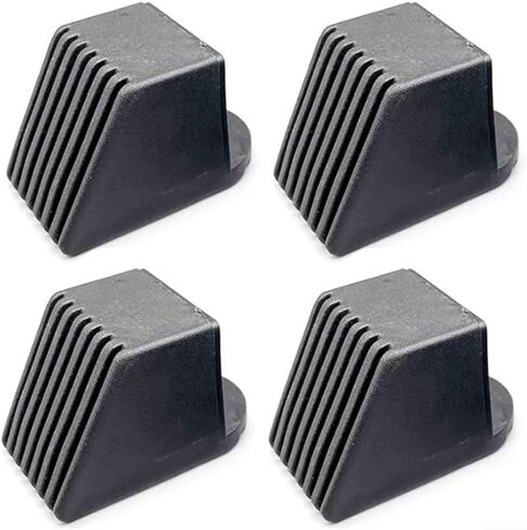 4PCS Fitness Equipment End Cap, Gym Floor Protectors Non-Slip Rubber Square End Cap for 50X50mm Fitness Equipment Ends in Saudi Arabia