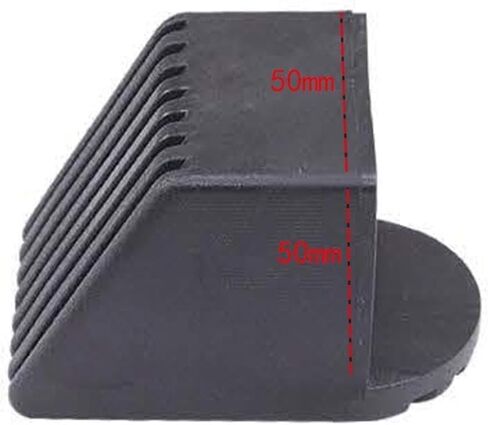 4PCS Fitness Equipment End Cap, Gym Floor Protectors Non-Slip Rubber Square End Cap for 50X50mm Fitness Equipment Ends in Saudi Arabia