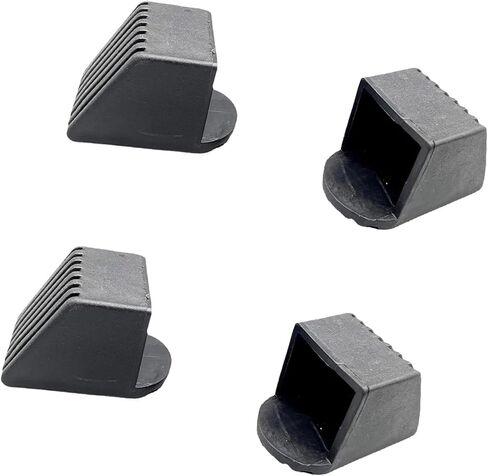 4PCS Fitness Equipment End Cap, Gym Floor Protectors Non-Slip Rubber Square End Cap for 50X50mm Fitness Equipment Ends in Saudi Arabia