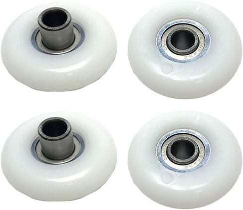 4 Pack Rowing Machine Seat Wheels with Bearings, 43mm Wheels for Fitness Equipment Exercise Bikes Plastic Pulley Replacement in Saudi Arabia