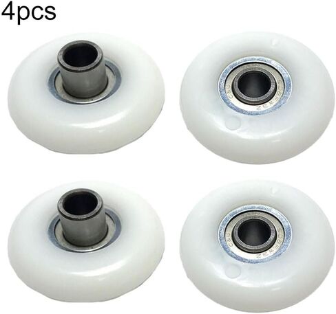 4 Pack Rowing Machine Seat Wheels with Bearings, 43mm Wheels for Fitness Equipment Exercise Bikes Plastic Pulley Replacement in Saudi Arabia