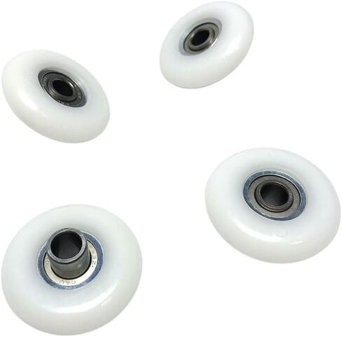 4 Pack Rowing Machine Seat Wheels with Bearings, 43mm Wheels for Fitness Equipment Exercise Bikes Plastic Pulley Replacement in Saudi Arabia