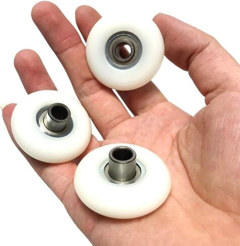 4 Pack Rowing Machine Seat Wheels with Bearings, 43mm Wheels for Fitness Equipment Exercise Bikes Plastic Pulley Replacement in Saudi Arabia