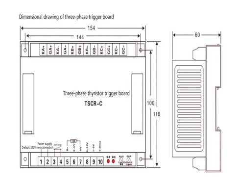 Three-Phase Thyristor Trigger Board Phase-Shift Soft Start with Power and Voltage Regulation Function in Kuwait