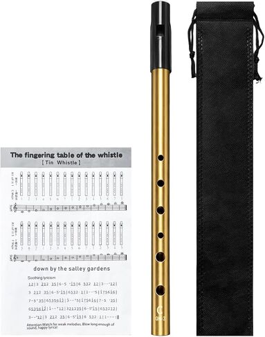 Irish Tin Whistle Key of C Made from Gold Wind Type Sound Penny Whistle (1 Pack) in Kuwait